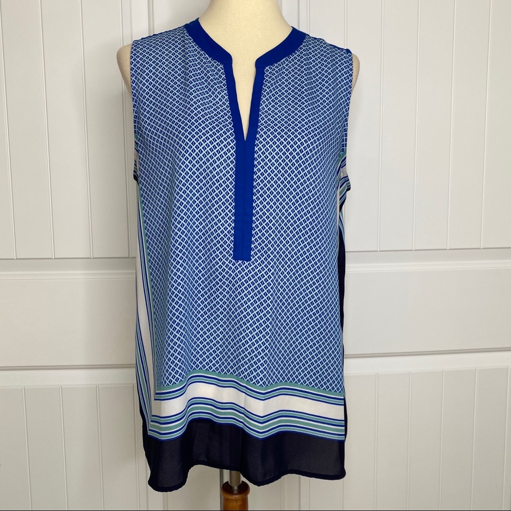Ann Taylor LOFT sleeveless blouse top size large